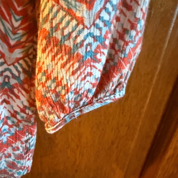 Kori Orange and Blue Patterned Tunic - Picture 3 of 5